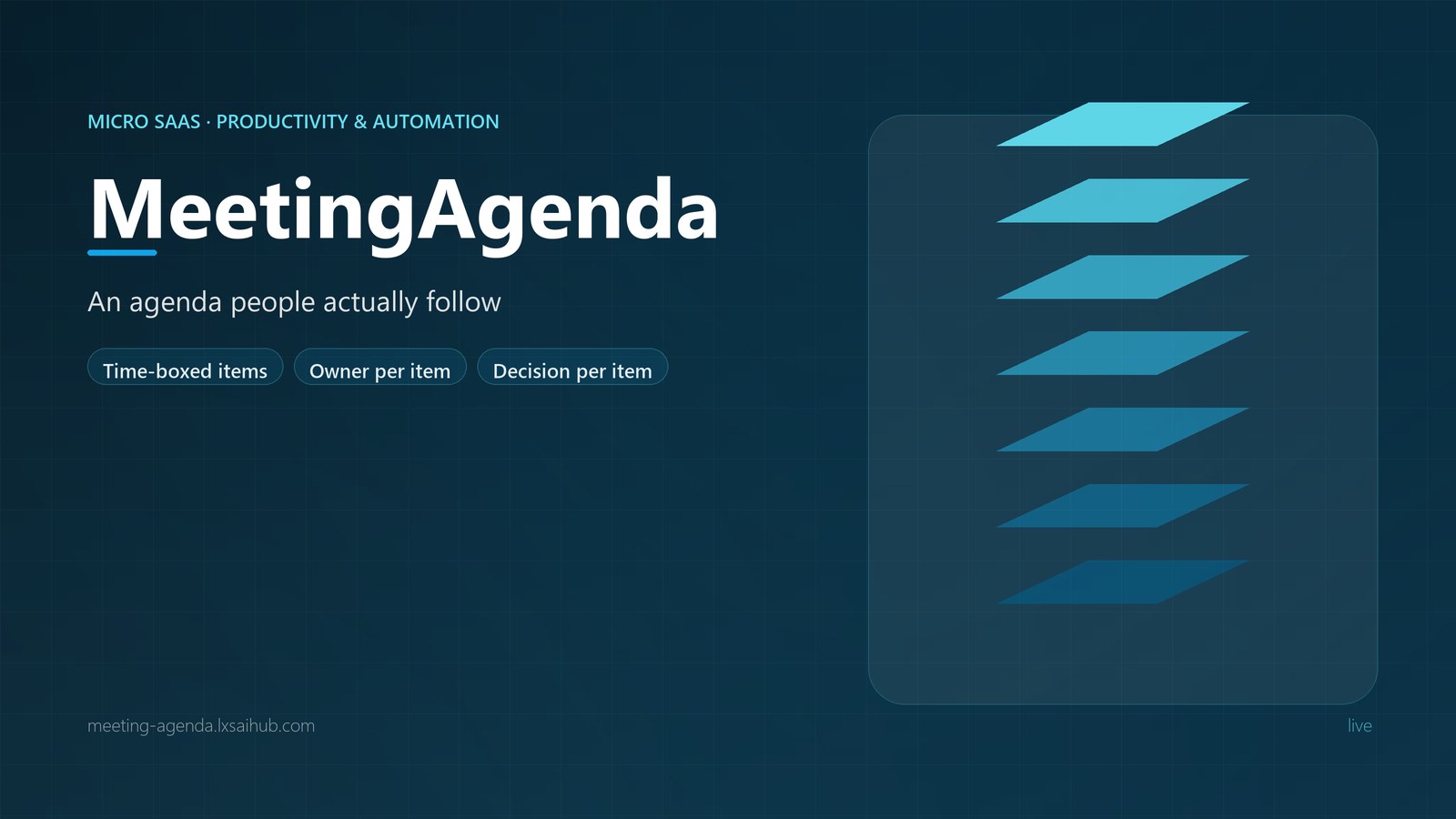 MeetingAgenda interface overview